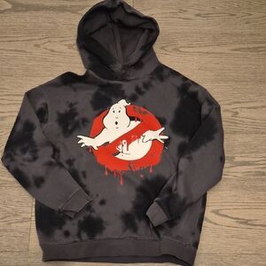 H&M Kids Gray Fleece-Lined Ghostbusters Hoodie Size 12-14